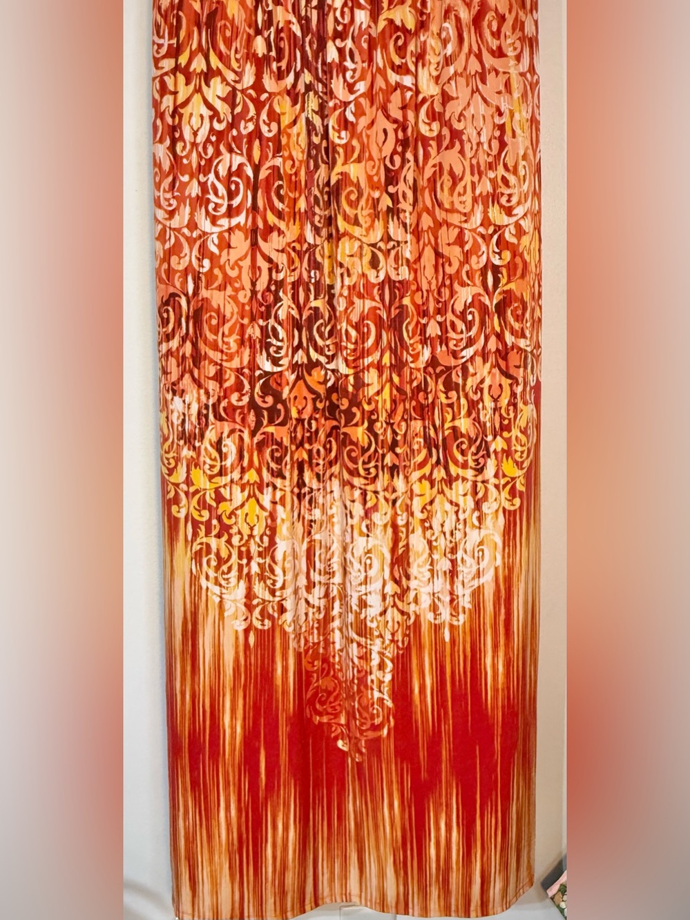 Soma maxi dress convertible strapless tapestry summer vacation orange red NWT - Picture 3 of 9